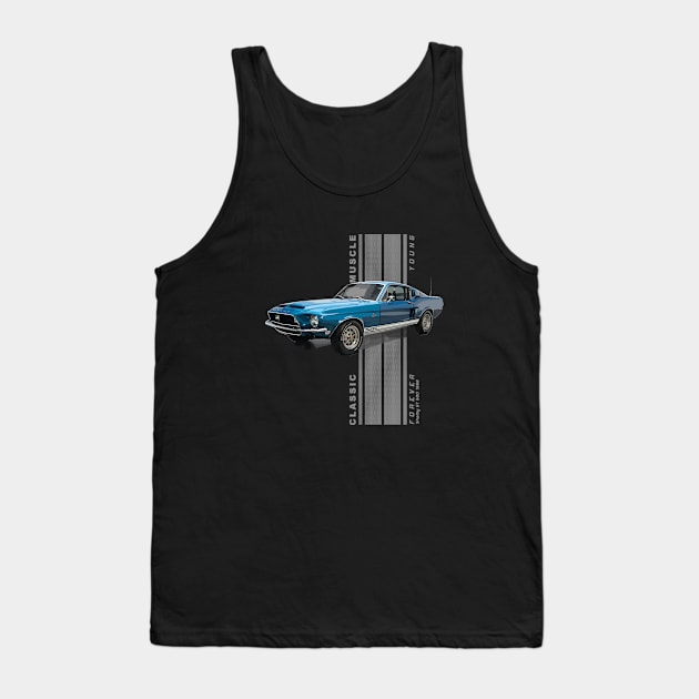 Shelby GT 500 Classic American Muscle Cars Vintage Tank Top by Jose Luiz Filho